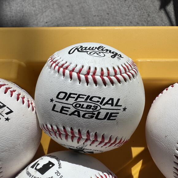 Rawlings Official League OLB3 Baseballs Set of 7 9in 5oz Synthetic Practice Ball - Picture 3 of 7